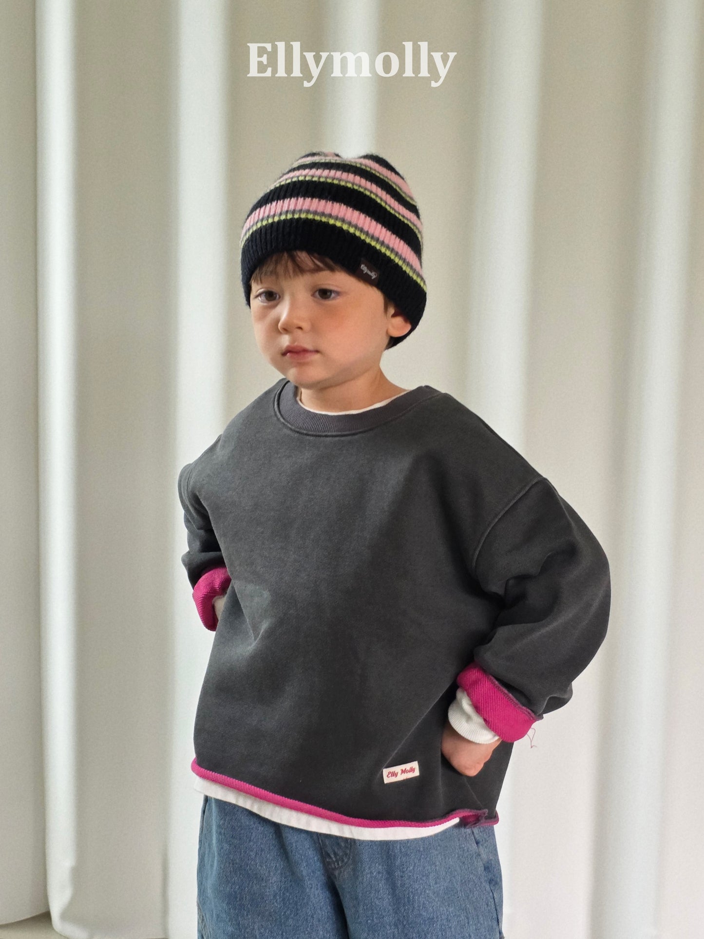 【PRE-ODER〆8.9(sun)】46.Rough Two-Tone Dyed Sweatshirt | ellymolly