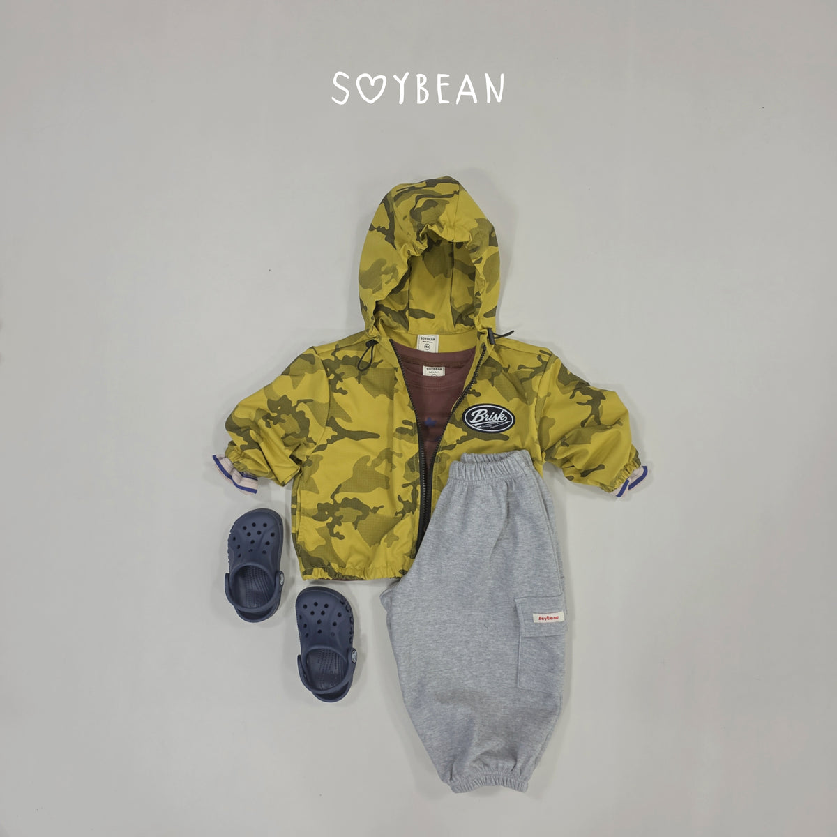 【秋のPRE-ODER 5%OFF】80.Camo Hooded Windbreaker (7 Sizes)
