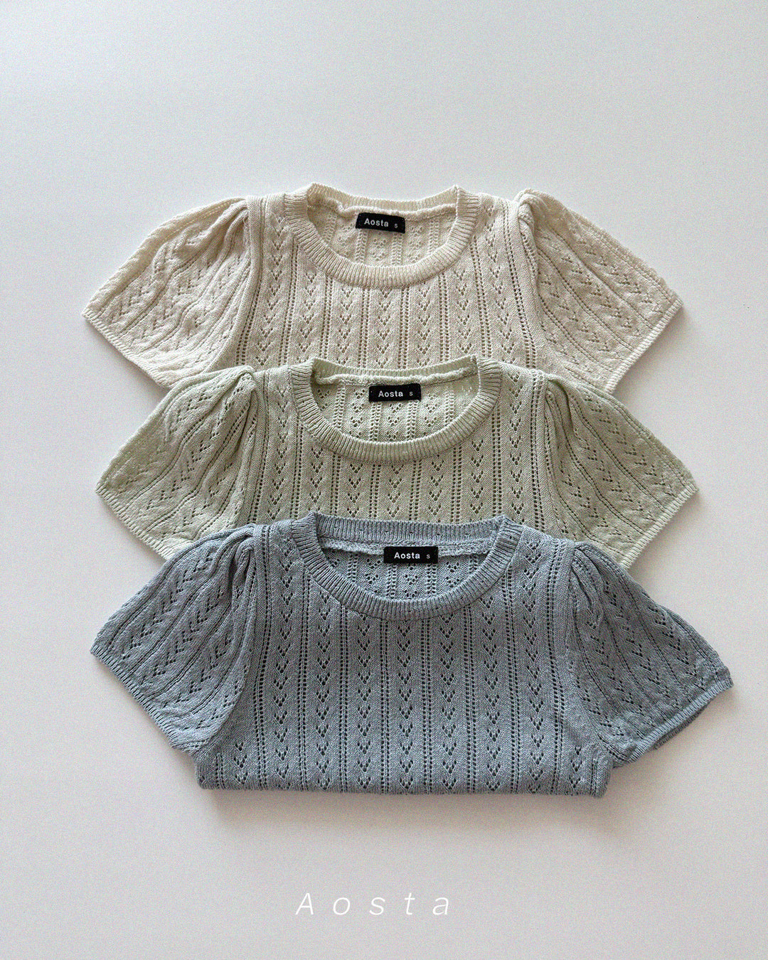 【PREORDER受付終了、ご希望はお問い合わせください。】21.Knit Eyelet T