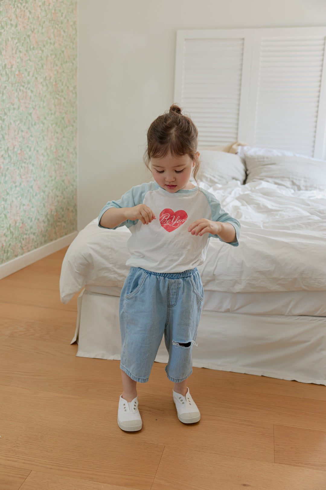 【PREORDER受付終了、ご希望はお問い合わせください。】06.Heart 3/4 sleeve tee