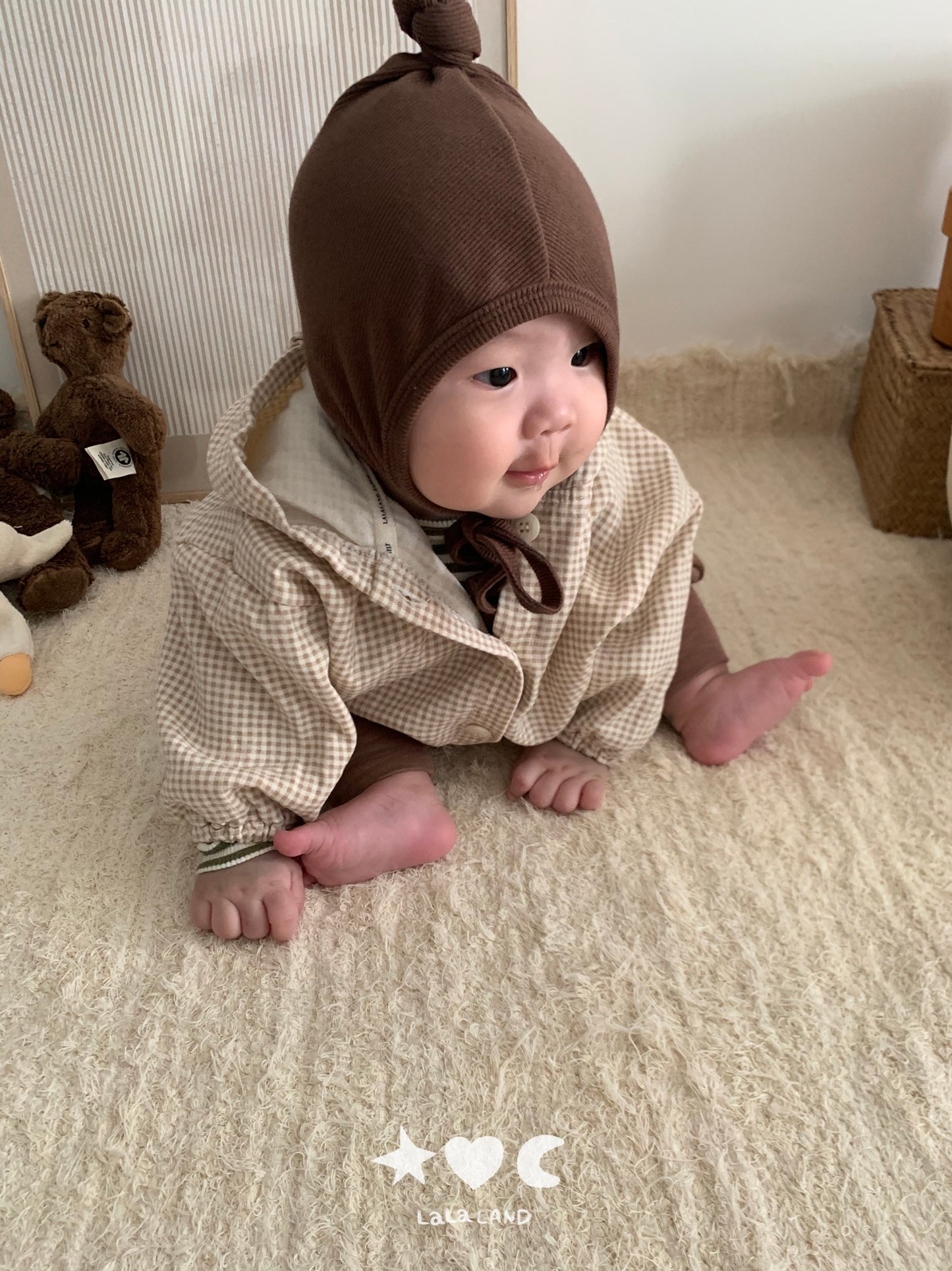 【PRE-ODER〆8.9(sun)】07.Gingham Hood Jumper | lalaland
