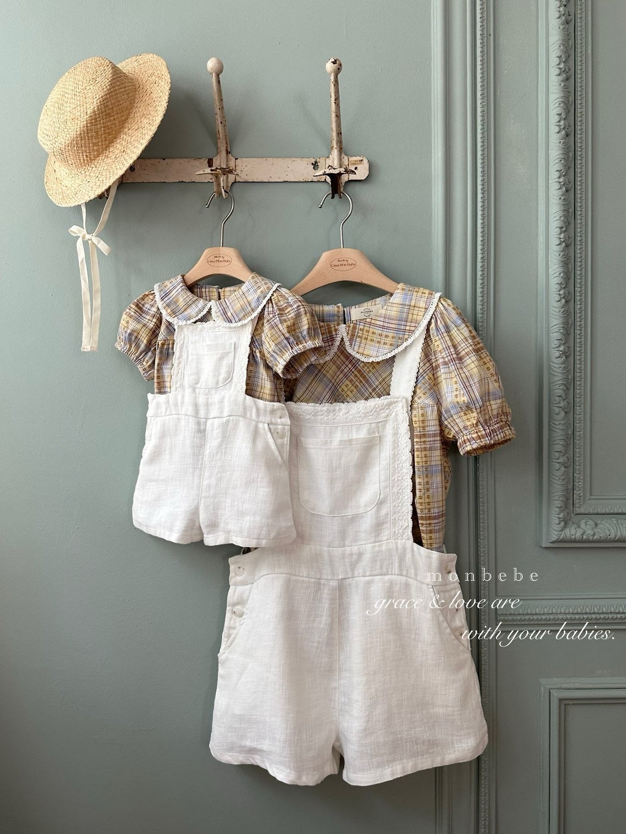 【期間限定 PRE-ODER】31.Check Peony Blouse (Adult)
