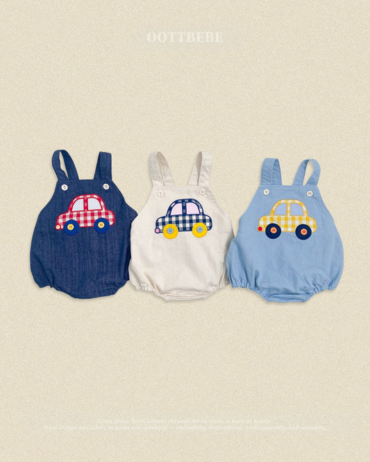 【PRE-ODER〆8.9(sun)】47.(Bebe) Vroom Vroom Denim Romper | oottbebe