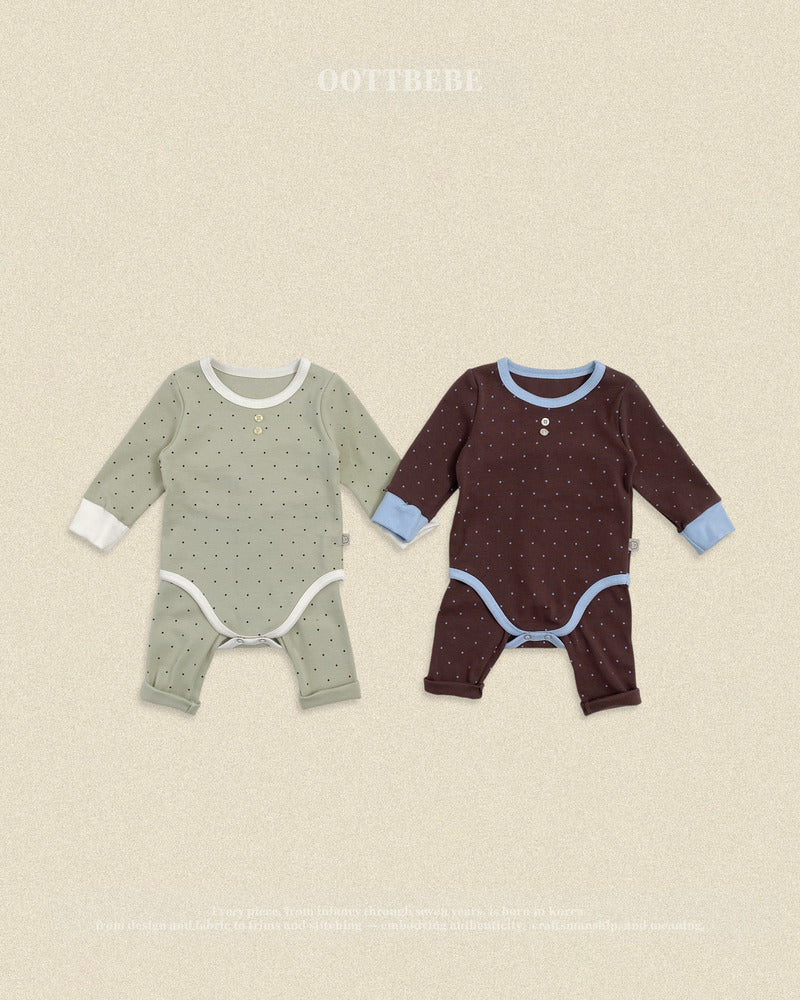 【PRE-ODER〆8.9(sun)】28.(Bebe) Chouchou Dot Romper | oottbebe