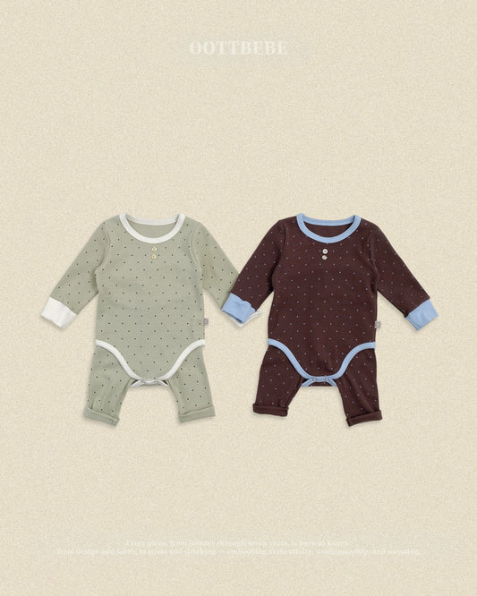 【PRE-ODER〆8.9(sun)】28.(Bebe) Chouchou Dot Romper | oottbebe