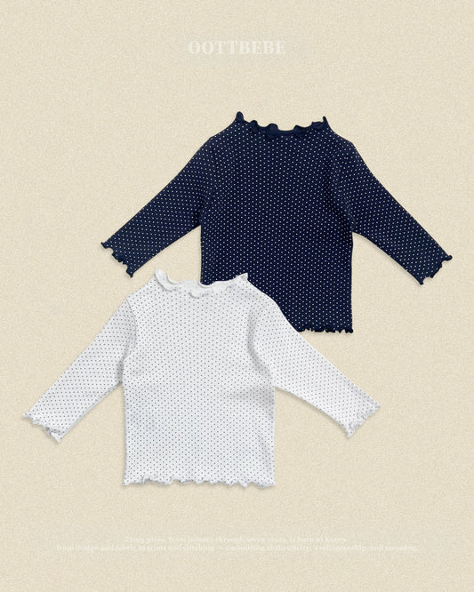 【PRE-ODER〆8.9(sun)】41.Dot Frill T-Shirt | oottbebe