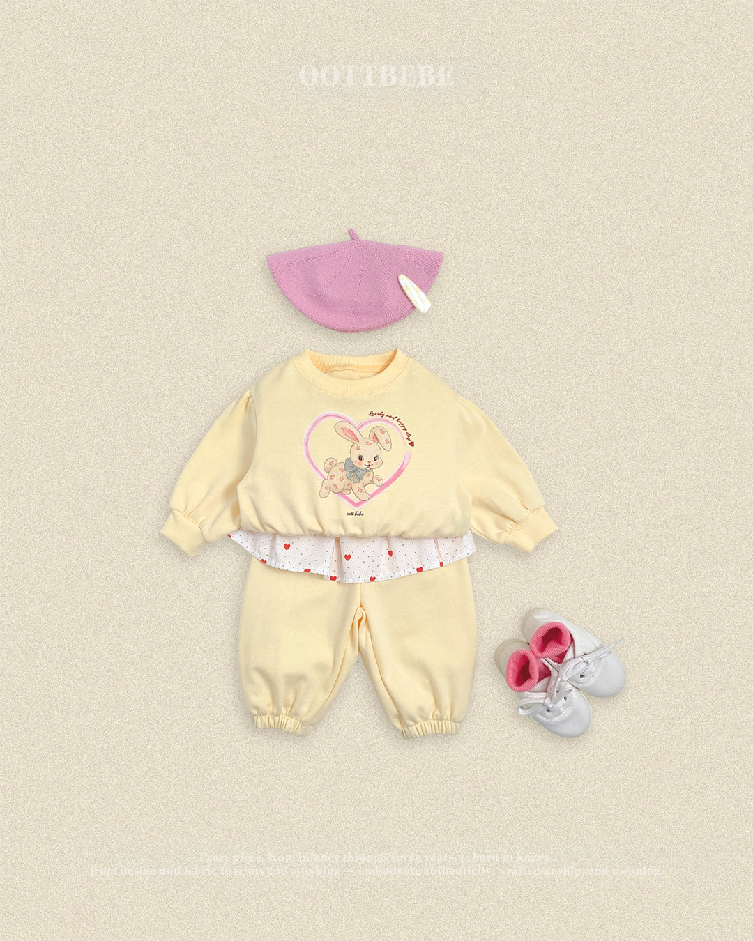 【PRE-ODER〆8.9(sun)】03.Cute Rabbit Top & Bottom Set | oottbebe