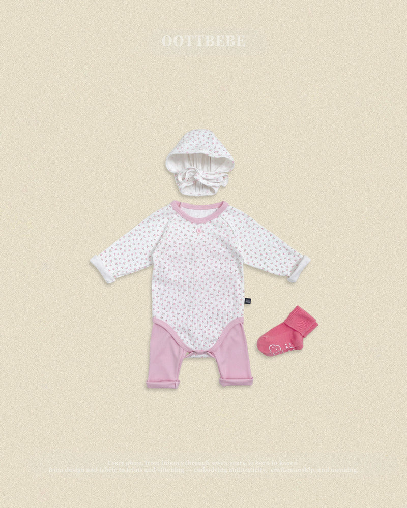 【PRE-ODER〆8.9(sun)】25.(Bebe) Coco Flower Romper | oottbebe