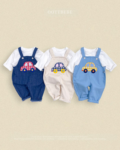 【秋のPRE-ODER 5%OFF】46.Vroom Vroom Denim Overalls | oottbebe