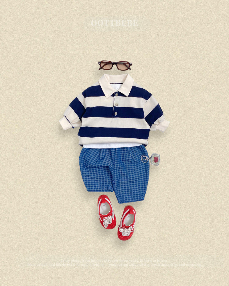 【PRE-ODER〆8.9(sun)】48.Denim Check Pants | oottbebe