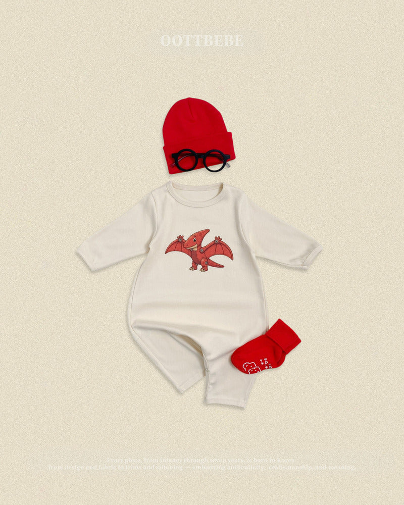 【PRE-ODER〆8.9(sun)】30.(Bebe) Robot Dinosaur Full-Length Romper | oottbebe