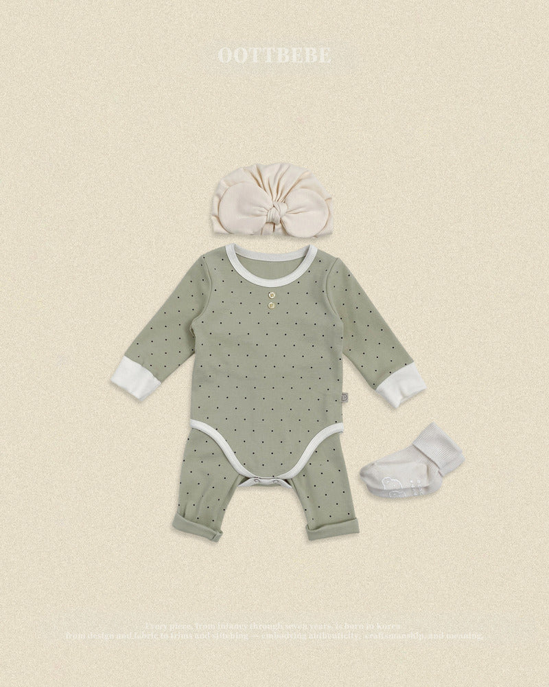 【PRE-ODER〆8.9(sun)】28.(Bebe) Chouchou Dot Romper | oottbebe