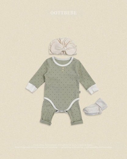 【秋のPRE-ODER 5%OFF】28.(Bebe) Chouchou Dot Romper | oottbebe