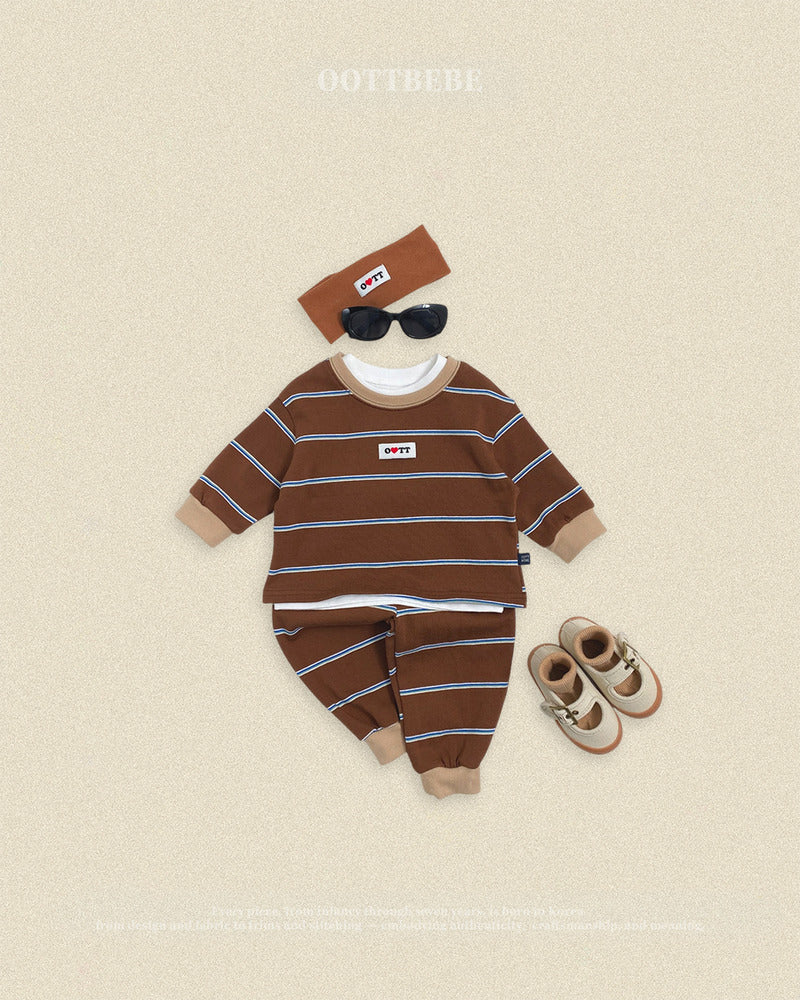 【PRE-ODER〆8.9(sun)】18.Rookie Striped Top & Bottom Set | oottbebe