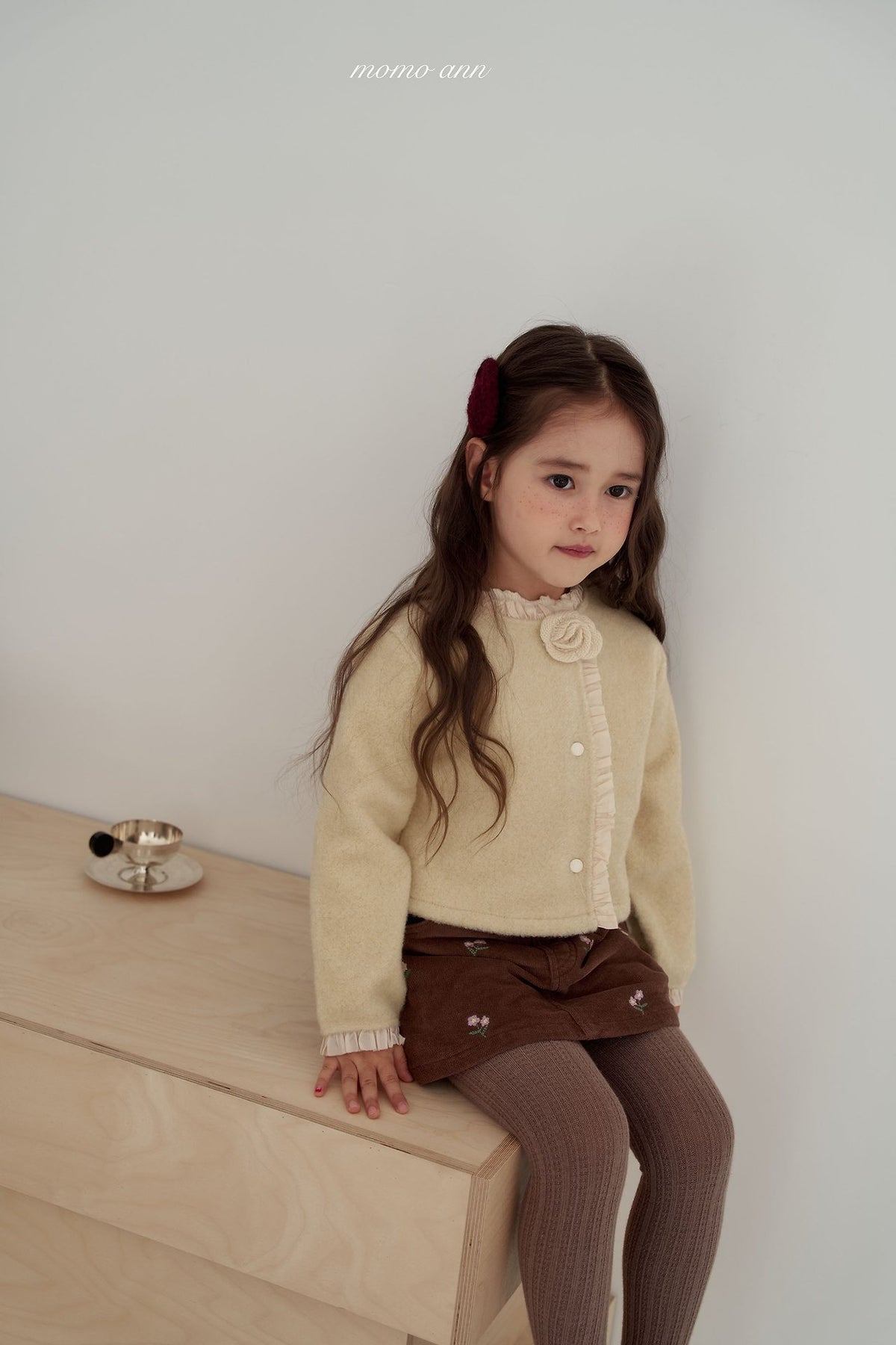 ［momoann］corsage cardigan