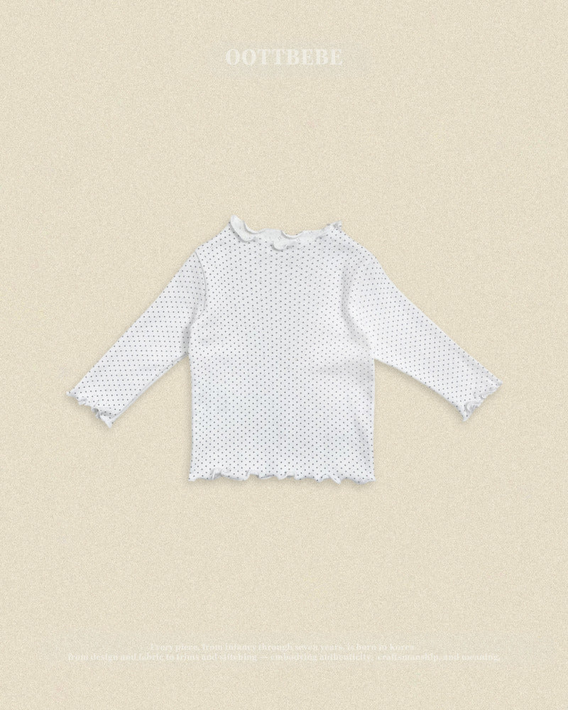 【PRE-ODER〆8.9(sun)】41.Dot Frill T-Shirt | oottbebe