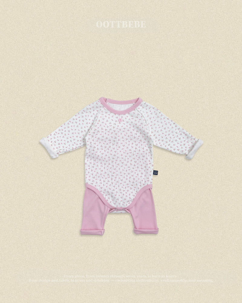 【PRE-ODER〆8.9(sun)】25.(Bebe) Coco Flower Romper | oottbebe