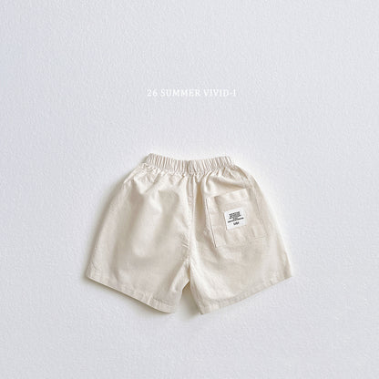 【PREORDER受付終了、ご希望はお問い合わせください。】19.Label Linen Cotton Shorts