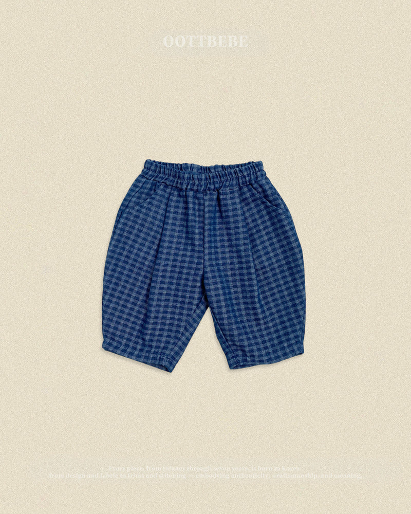 【PRE-ODER〆8.9(sun)】48.Denim Check Pants | oottbebe