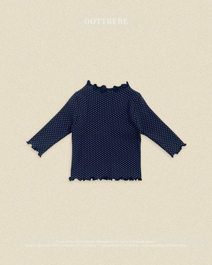 【秋のPRE-ODER 5%OFF】41.Dot Frill T-Shirt | oottbebe