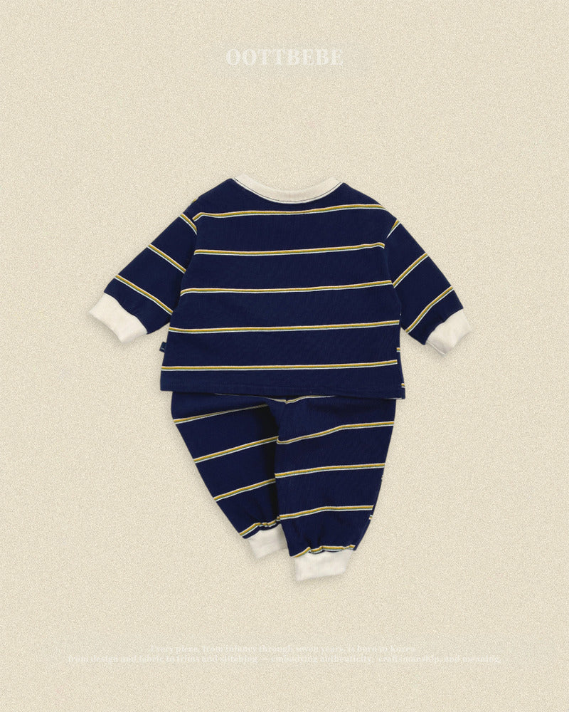 【PRE-ODER〆8.9(sun)】18.Rookie Striped Top & Bottom Set | oottbebe