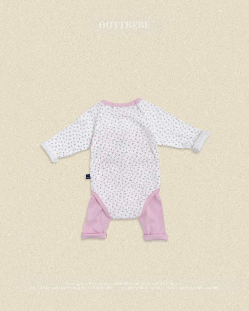 【PRE-ODER〆8.9(sun)】25.(Bebe) Coco Flower Romper | oottbebe