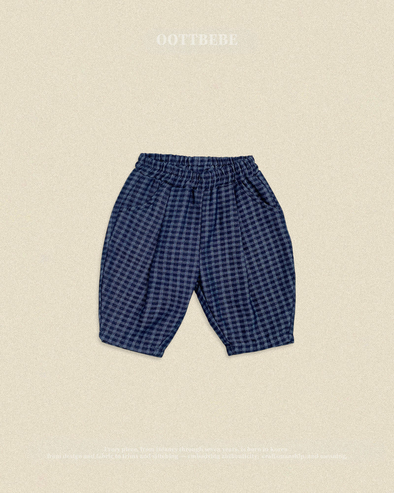【PRE-ODER〆8.9(sun)】48.Denim Check Pants | oottbebe