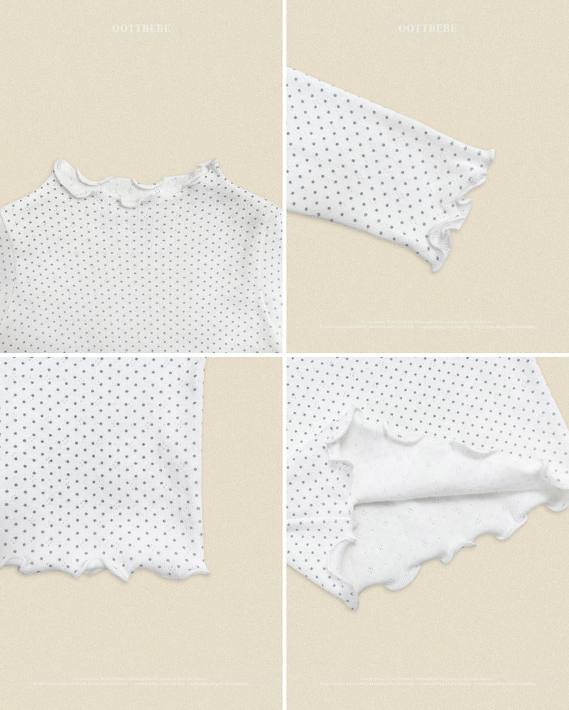 【PRE-ODER〆8.9(sun)】41.Dot Frill T-Shirt | oottbebe
