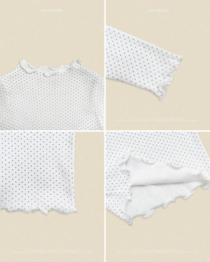 【秋のPRE-ODER 5%OFF】41.Dot Frill T-Shirt | oottbebe