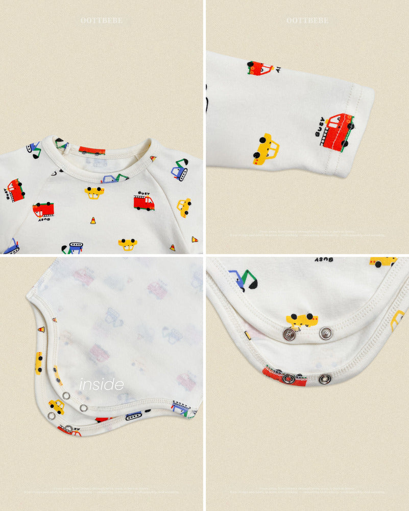 【PRE-ODER〆8.9(sun)】36.(Bebe) Car Romper + Bonnet Set | oottbebe