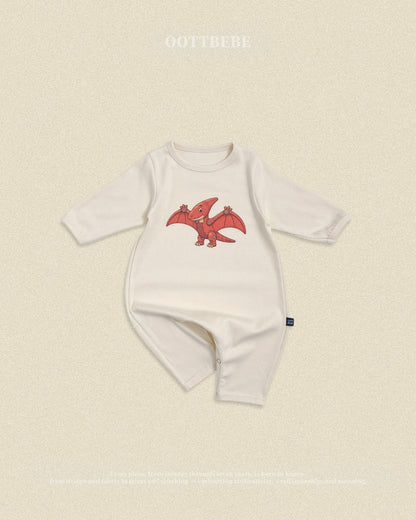 【秋のPRE-ODER 5%OFF】30.(Bebe) Robot Dinosaur Full-Length Romper | oottbebe