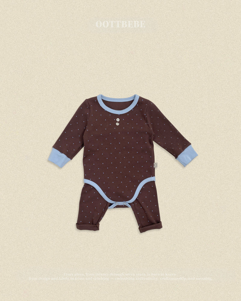 【PRE-ODER〆8.9(sun)】28.(Bebe) Chouchou Dot Romper | oottbebe