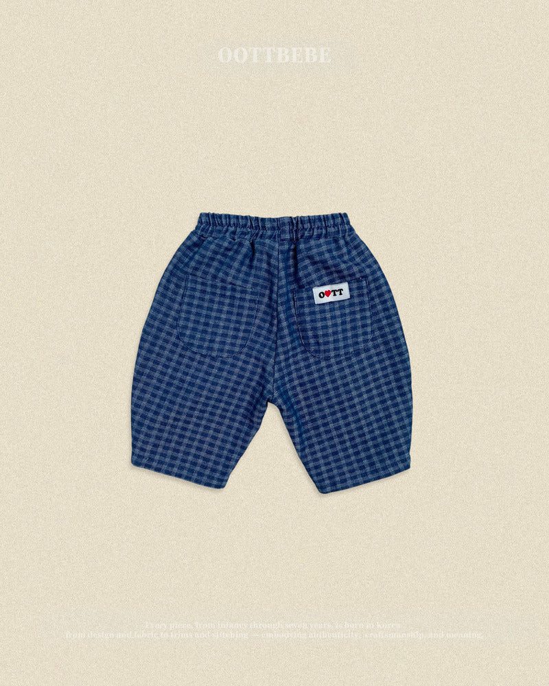 【PRE-ODER〆8.9(sun)】48.Denim Check Pants | oottbebe