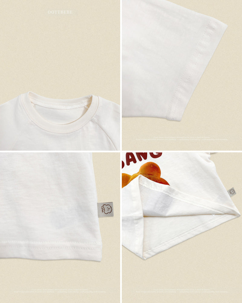 【PRE-ODER〆8.9(sun)】12.Bread Raglan T-Shirt – Kids | oottbebe