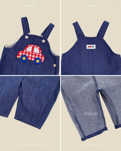 【秋のPRE-ODER 5%OFF】46.Vroom Vroom Denim Overalls | oottbebe