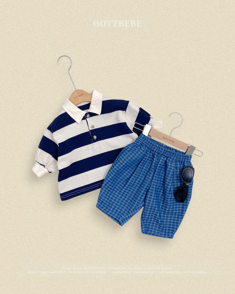 【PRE-ODER〆8.9(sun)】48.Denim Check Pants | oottbebe