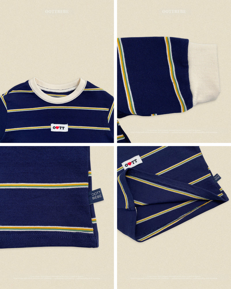【PRE-ODER〆8.9(sun)】18.Rookie Striped Top & Bottom Set | oottbebe