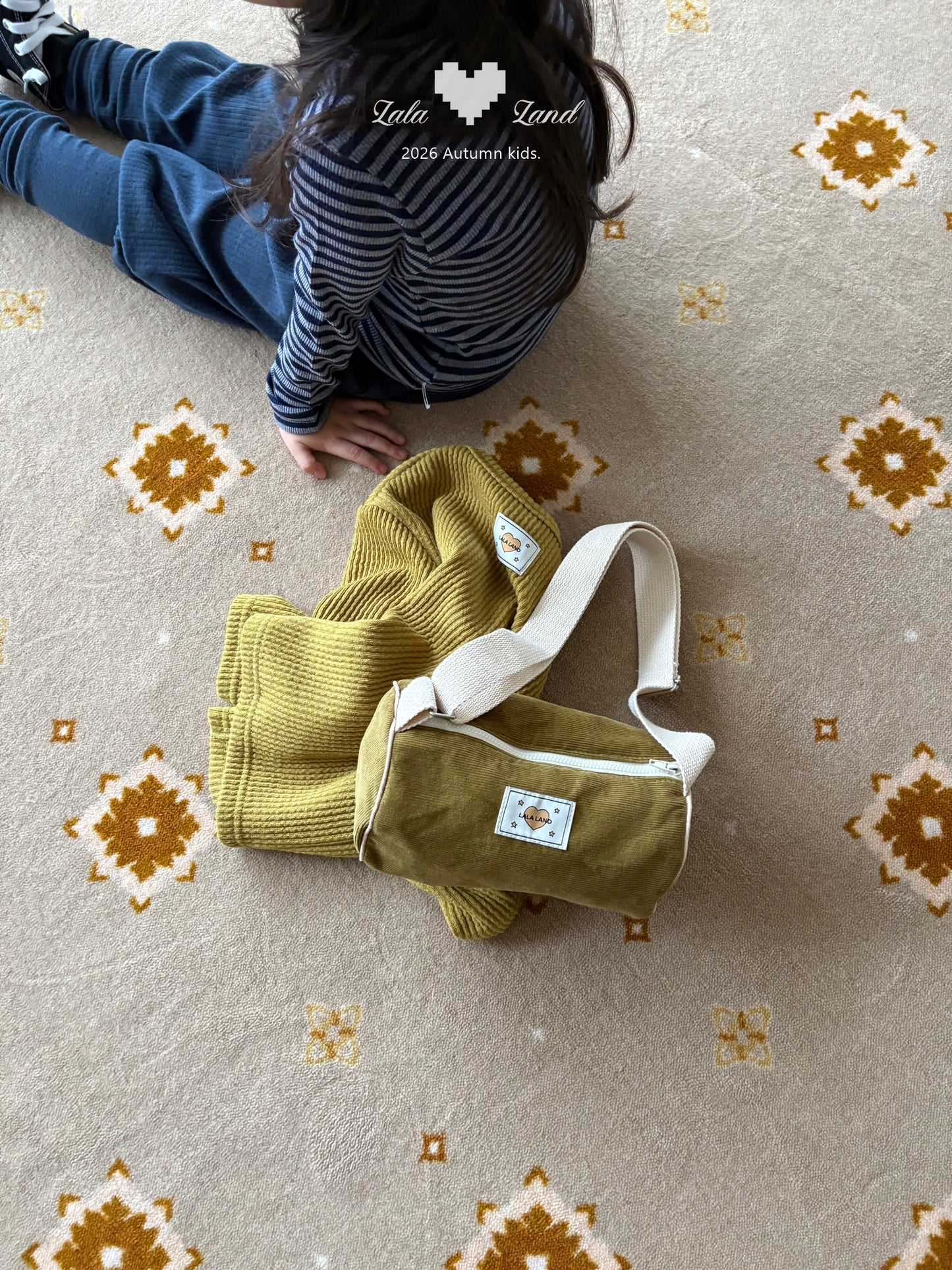 【PRE-ODER〆8.9(sun)】02.Cylinder Corduroy Cross Bag | lalaland