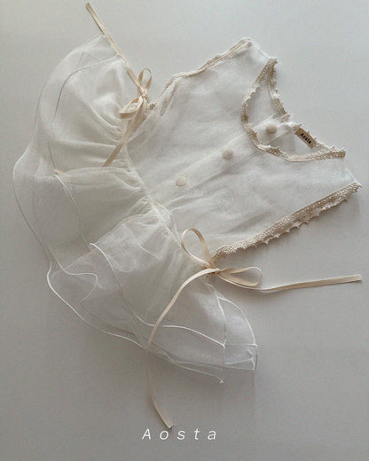 【PREORDER受付終了、ご希望はお問い合わせください。】30.Lace Simple Vest