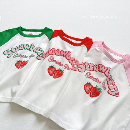 【PREORDER受付終了、ご希望はお問い合わせください。】74.Strawberry Dolman ShortSleeve Tee