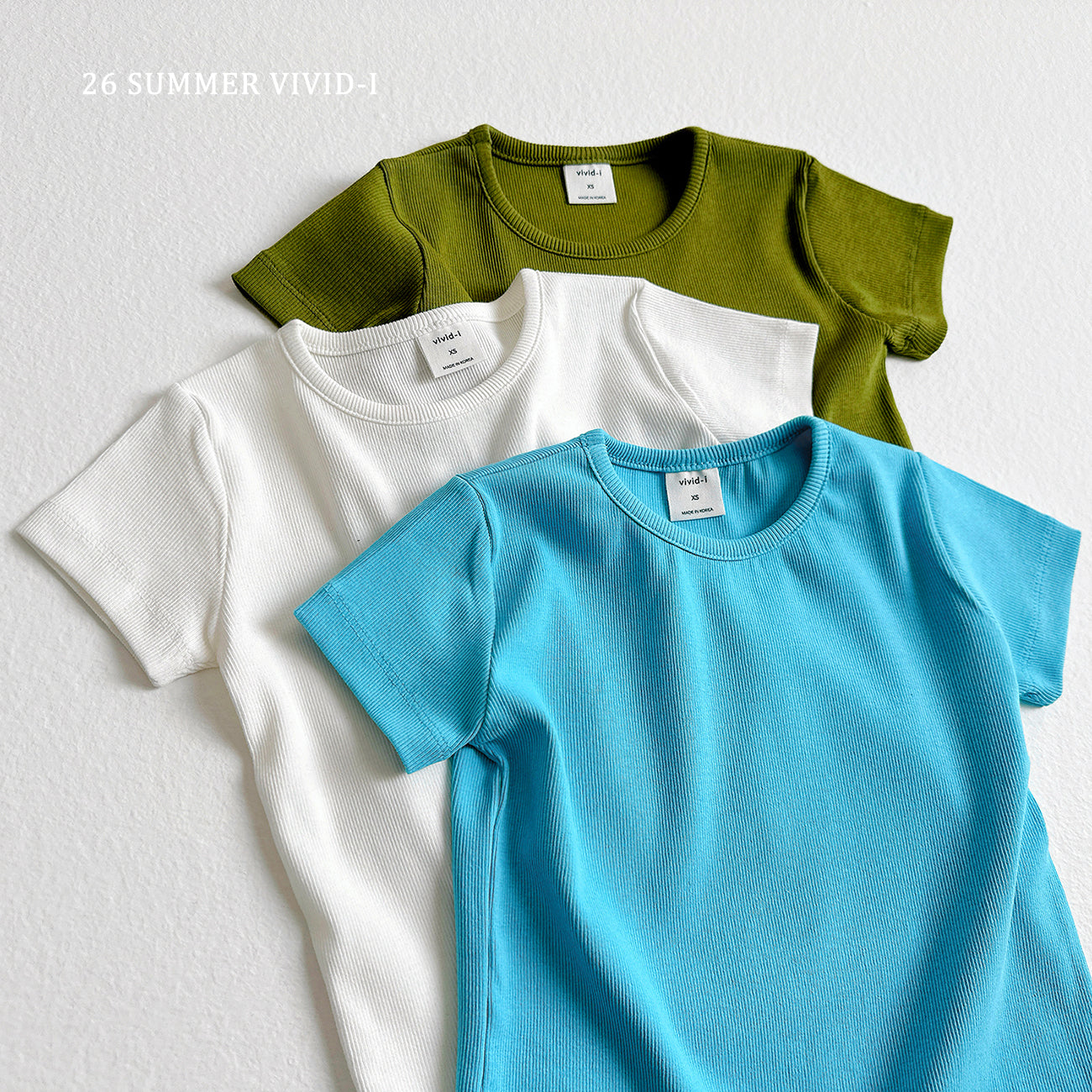 【PREORDER受付終了、ご希望はお問い合わせください。】71.Pastel Rib Tee