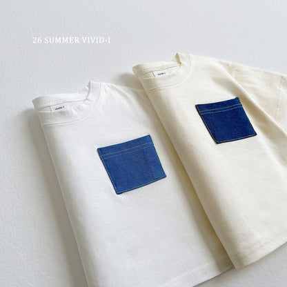【PREORDER受付終了、ご希望はお問い合わせください。】65.Pocket Denim ShortSleeve Tee