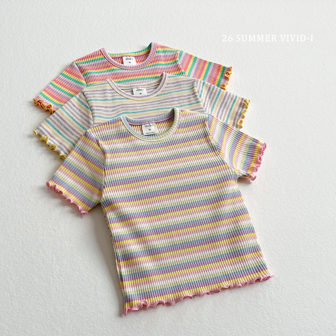【PREORDER受付終了、ご希望はお問い合わせください。】72.Rainbow Rib Flare Tee