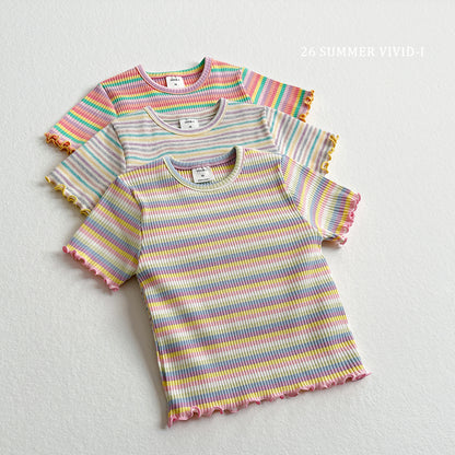 【PREORDER受付終了、ご希望はお問い合わせください。】72.Rainbow Rib Flare Tee
