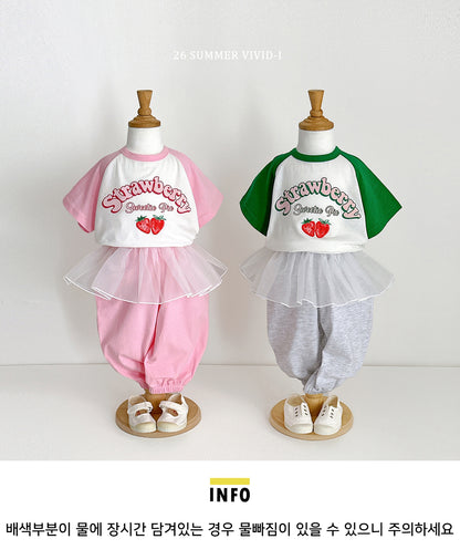 【PREORDER受付終了、ご希望はお問い合わせください。】74.Strawberry Dolman ShortSleeve Tee