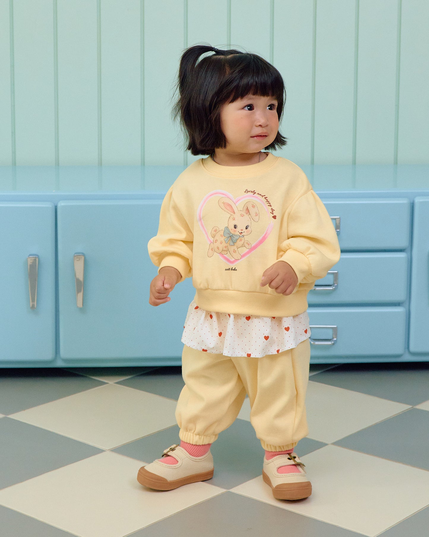 【PRE-ODER〆8.9(sun)】03.Cute Rabbit Top & Bottom Set | oottbebe