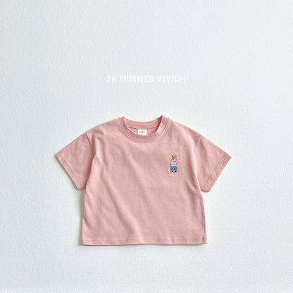 【PREORDER受付終了、ご希望はお問い合わせください。】63.Bear Embroidery ShortSleeve Tee