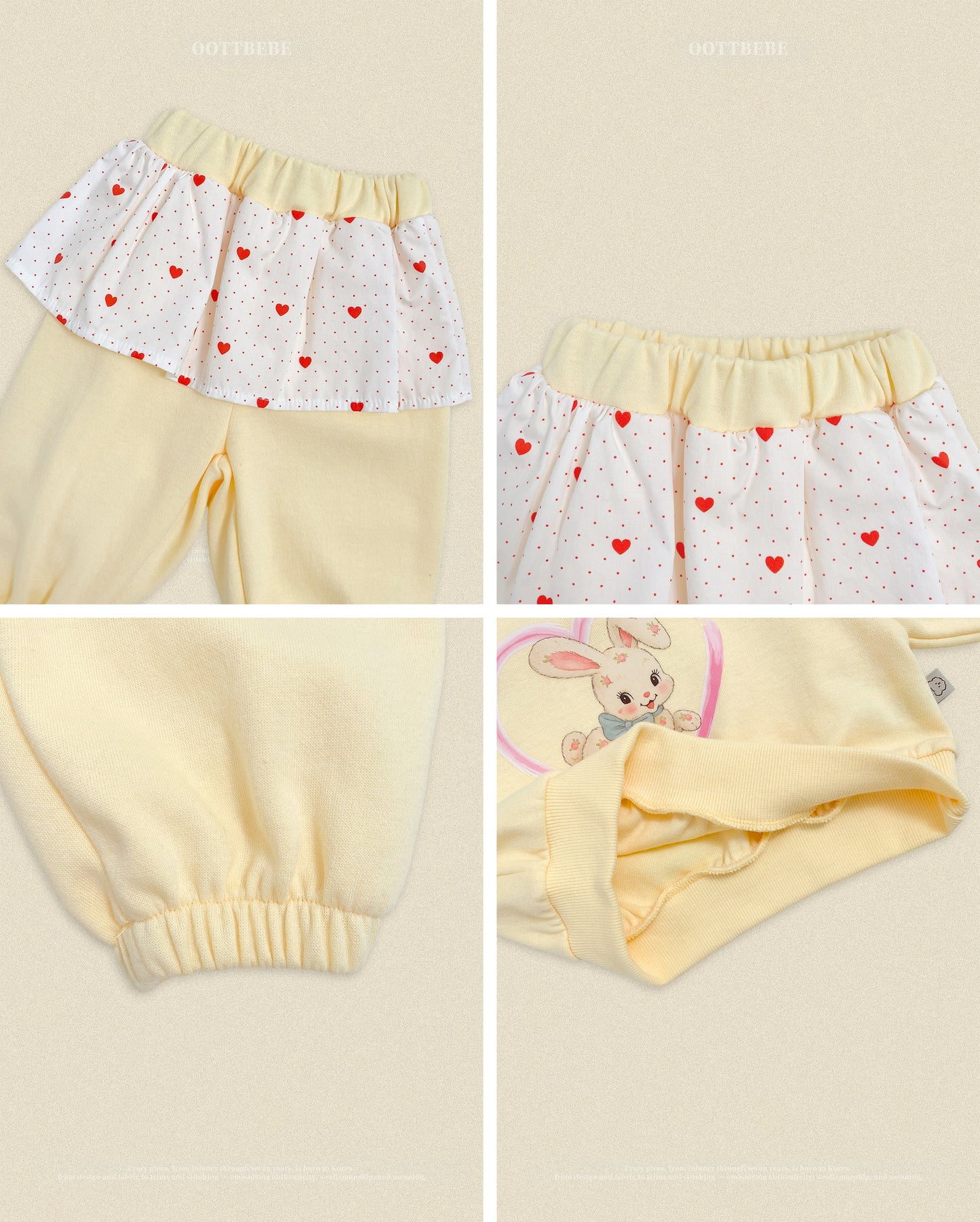 【PRE-ODER〆8.9(sun)】03.Cute Rabbit Top & Bottom Set | oottbebe
