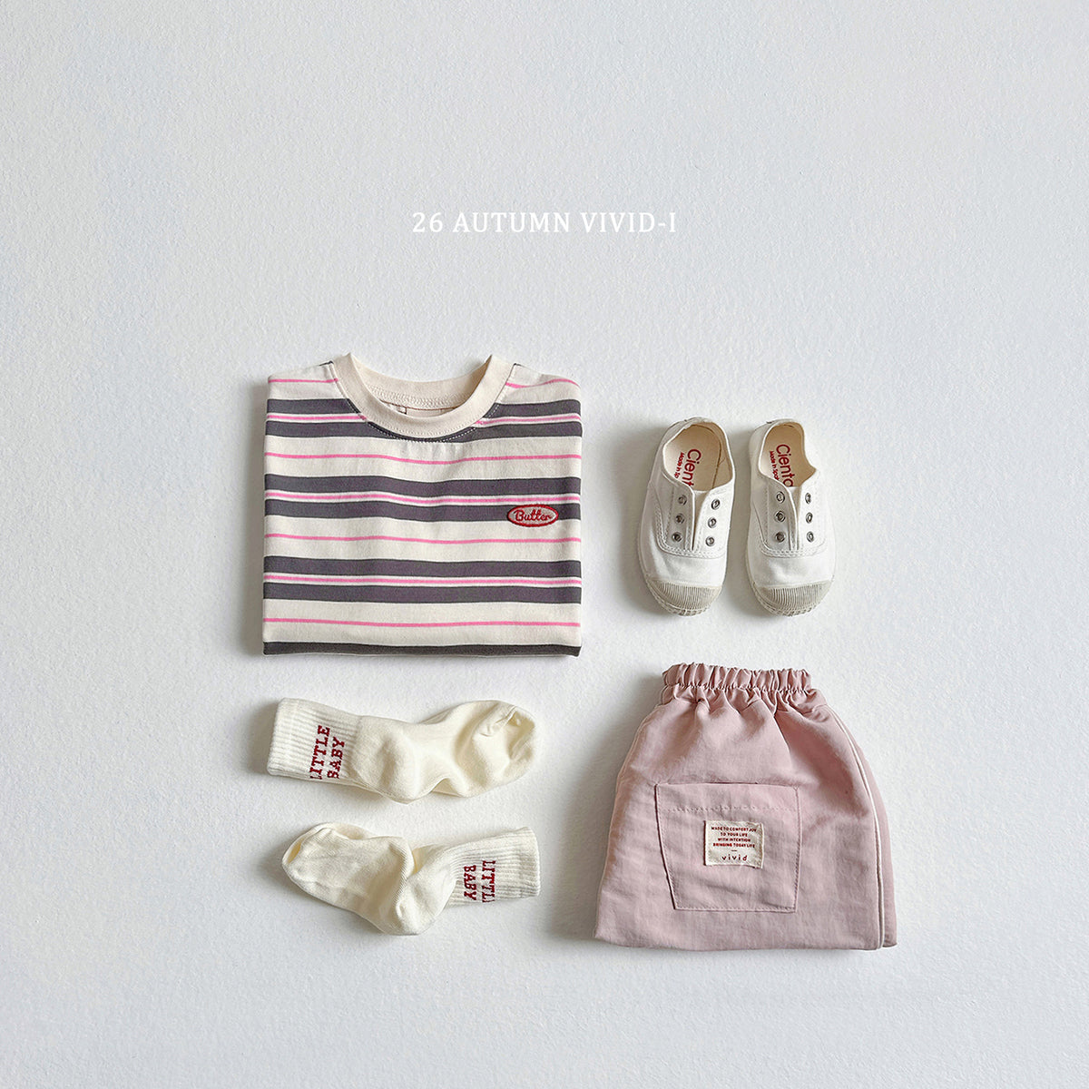 【秋のPRE-ODER 5%OFF】44.Butter Stripe Tee