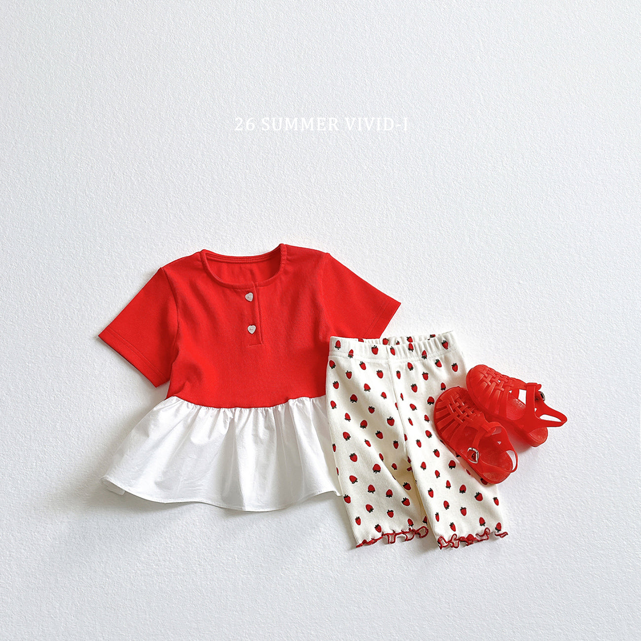 【PREORDER受付終了、ご希望はお問い合わせください。】41.Strawberry Dot Leggings